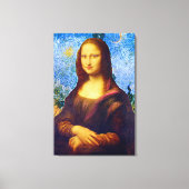 Mona Lisa en Van Gogh Canvas Afdruk (Voorkant)