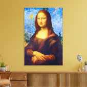 Mona Lisa en Van Gogh Canvas Afdruk (Insitu (Woonkamer))