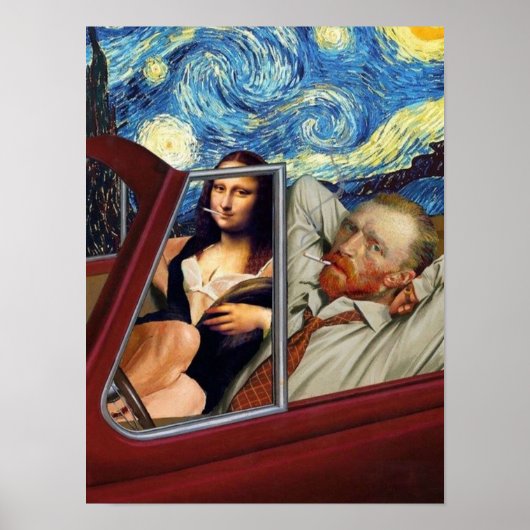 Mona Lisa en Van Gogh Poster (Voorkant)