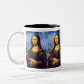 Mona Lisa en Van Gogh Tweekleurige Koffiemok (Links)
