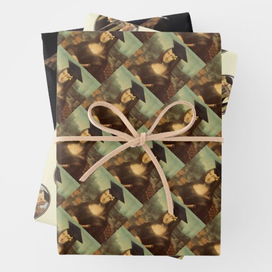 Mona Lisa en Vrienden Afstuderen Inpakpapier Vel (In situ)