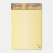  Mona Lisa Eyes & Monogram op Golden Post-it® Notes (Voorkant)
