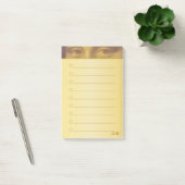 Mona Lisa Eyes & Monogram op gouden gloed Post-it® Notes (Kantoor)