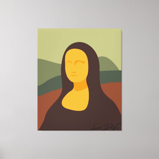 Mona Lisa Face Painting da Vinci Canvas Art Afdruk (Voorkant)