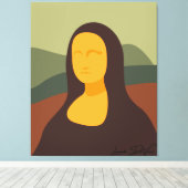 Mona Lisa Face Painting da Vinci Canvas Art Afdruk (Insitu (Houten vloer))