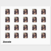 Mona Lisa Face Ronde Sticker (Vel)