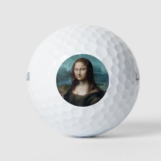 Mona Lisa Famous Visual Arts Leonardo da Vinci Pai Golfballen (Voorkant)