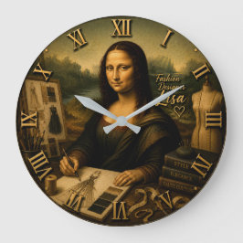 Mona Lisa Fashion Designer Funny Haute Couture  Grote Klok
