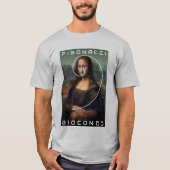 Mona Lisa Fibonacci Spiral Gold Ratio Aangepaste t T-shirt (Voorkant)