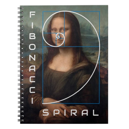 Mona Lisa Fibonacci Spiral Gold Ratio Notitieboek (Voorkant)