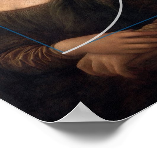 Mona Lisa Fibonacci Spiral Gold Ratio Poster (Hoek)
