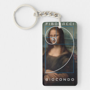 Mona Lisa Fibonacci Spiral Gold Ratio Sleutelhanger