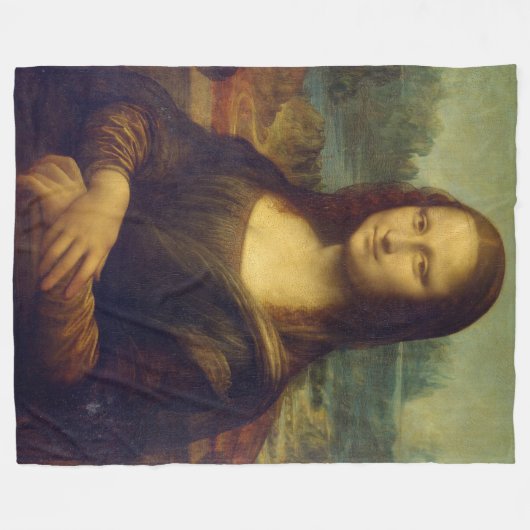 Mona Lisa Fleece Deken (Voorkant (Horizontaal))