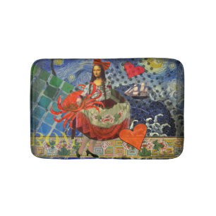 Mona Lisa Fun Zodiac Whimsical Badmat