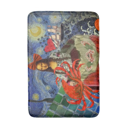 Mona Lisa Fun Zodiac Whimsical Badmat (Voorkant Verticaal)