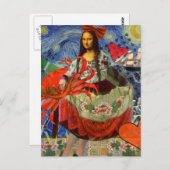 Mona Lisa Fun Zodiac Whimsical Briefkaart (Voorkant / Achterkant)