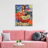 Mona Lisa Fun Zodiac Whimsical Canvas Afdruk (Insitu (Woonkamer))