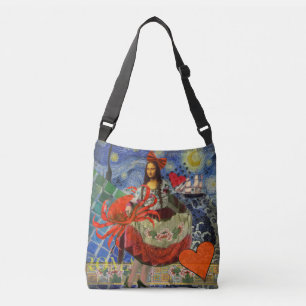 Mona Lisa Fun Zodiac Whimsical  Crossbody Tas