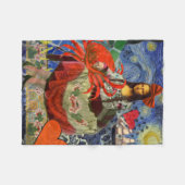 Mona Lisa Fun Zodiac Whimsical Fleece Deken (Voorkant (Horizontaal))