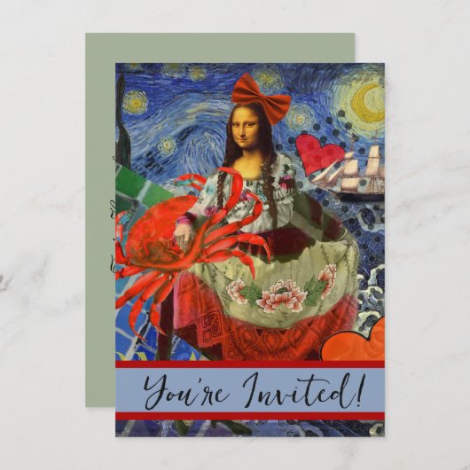 Mona Lisa Fun Zodiac Whimsical Kaart (Voorkant / Achterkant)