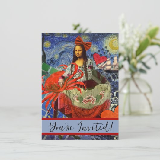 Mona Lisa Fun Zodiac Whimsical Kaart (Staand voorkant)