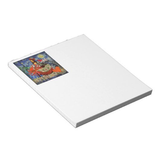 Mona Lisa Fun Zodiac Whimsical Notitieblok (Schuin)