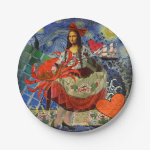 Mona Lisa Fun Zodiac Whimsical Papieren Bordje