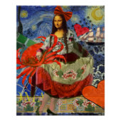 Mona Lisa Fun Zodiac Whimsical Perfect Poster (Voorkant)