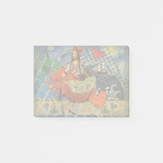 Mona Lisa Fun Zodiac Whimsical Post-it® Notes (Voorkant)