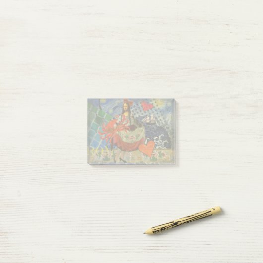 Mona Lisa Fun Zodiac Whimsical Post-it® Notes (Op bureau)