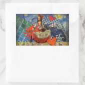 Mona Lisa Fun Zodiac Whimsical Rechthoekige Sticker (Tas)