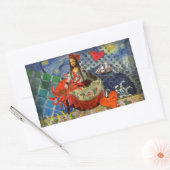 Mona Lisa Fun Zodiac Whimsical Rechthoekige Sticker (Envelop)