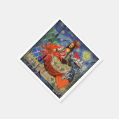 Mona Lisa Fun Zodiac Whimsical Servet (Hoek)