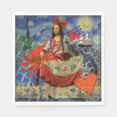 Mona Lisa Fun Zodiac Whimsical Servet (Voorkant)