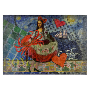 Mona Lisa Fun Zodiac Whimsical Snijplank