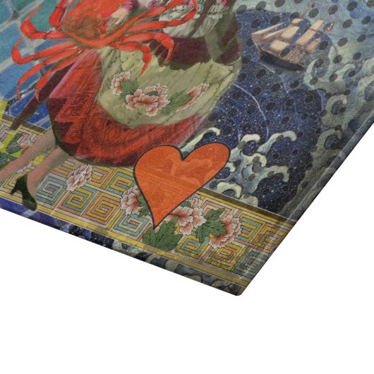 Mona Lisa Fun Zodiac Whimsical Snijplank (Hoek)