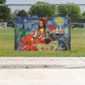 Mona Lisa Fun Zodiac Whimsical Spandoek (Insitu)