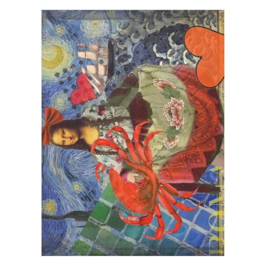 Mona Lisa Fun Zodiac Whimsical Tafelkleed (Voorkant)
