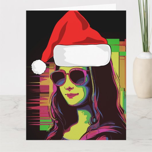 MONA LISA FUNNY KERSTKAART KAART (Voorkant)