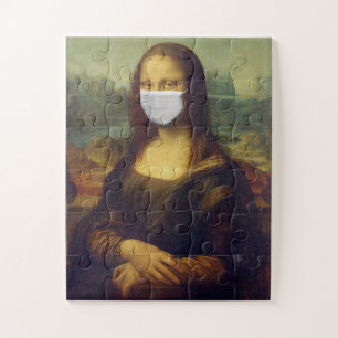 MONA LISA FUNNY MASK EASY JIGSAW PUZZLE LEGPUZZEL