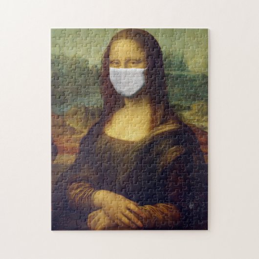 MONA LISA FUNNY MASK JIGSAW PUZZLE LEGPUZZEL (Verticaal)