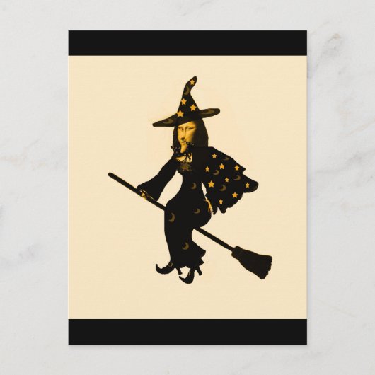 "Mona Lisa gaat naar Halloween Party"* Briefkaart (Voorkant)
