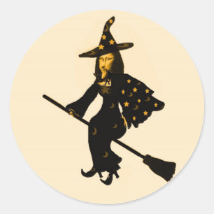 "Mona Lisa gaat naar Halloween Party"* Ronde Sticker