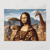 Mona Lisa gaat op Safari Briefkaart (Voorkant)