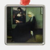 Mona Lisa Gassed Whistler's Mother Metalen Ornament (Voorkant)