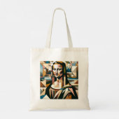 Mona Lisa Geïnspireerde Tote Tas - Mozaïek Kunst (Achterkant)