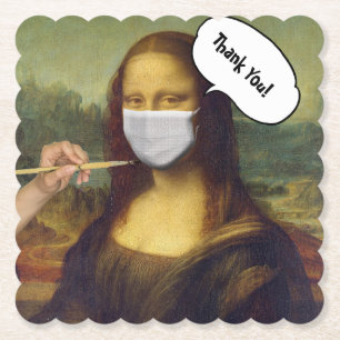 Mona Lisa gemaskeerd Kartonnen Onderzetters