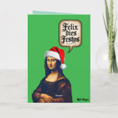 Mona Lisa Glas-in-lood Kerstmis Kaart (Achterkant)