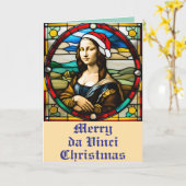 Mona Lisa Glas-in-lood Kerstmis Kaart (Gele Bloem)