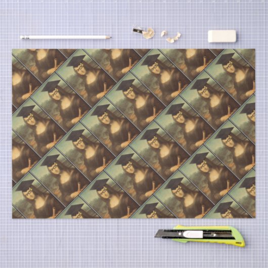 Mona Lisa Glasses Afstuderen Tissuepapier (Craft)